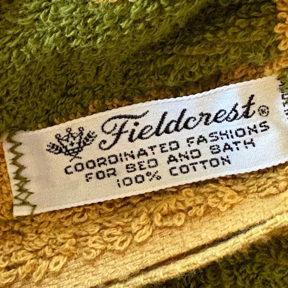 Vintage Robes of California Large Terry Cloth Caftan Green & Gold Fieldcrest EUC - Picture 12 of 14